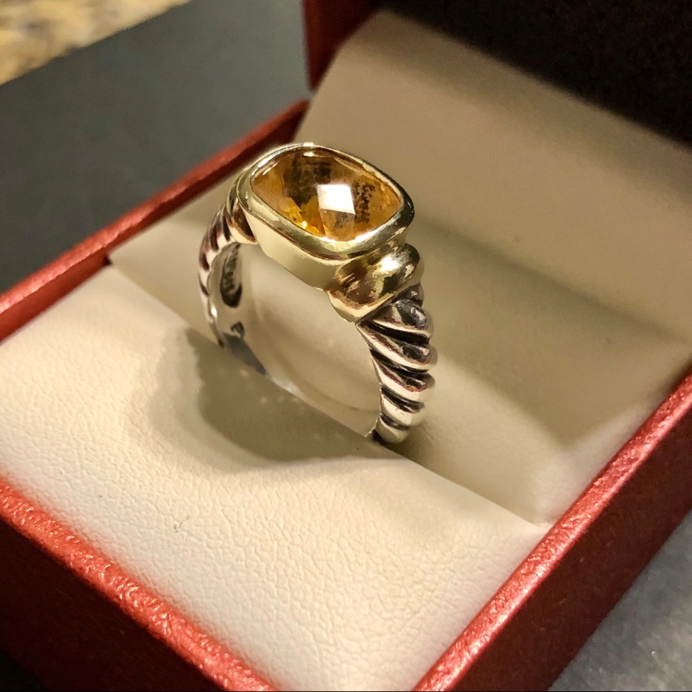 DAVID YURMAN Small Noblesse Citrine Ring
